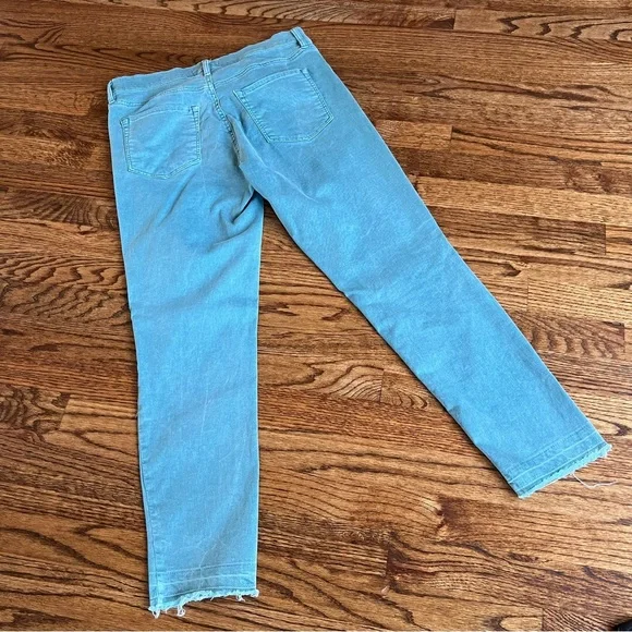 LOFT Women's Modern Skinny Crop Teal Jeans size 8 - Picture 7 of 7